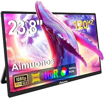 モバイルモニター 23.8インチ モバイルディスプレイ120Hz FHD IPS Amazon.co.jp: 23.8インチポータブルモニター、1080Pモバイル